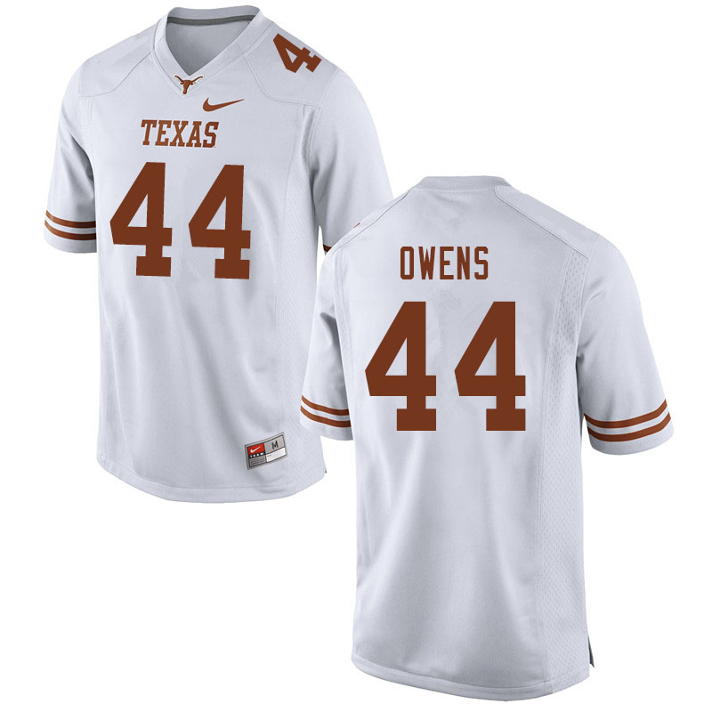 Men #44 Tyler Owens Texas Longhorns College Football Jerseys Sale-White